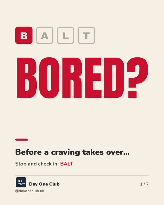 Day One Club post: Bored? BALT