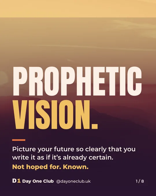 Day One Club post: Prophetic vision