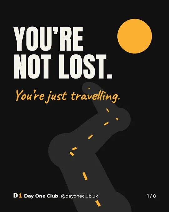 Day One Club post: You're not lost. You're just travelling.